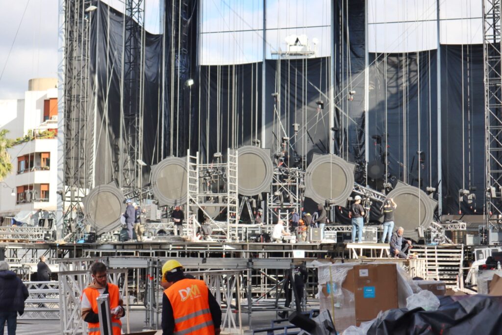 Montaggio Palco Capodanno Rai Reggio Calabria