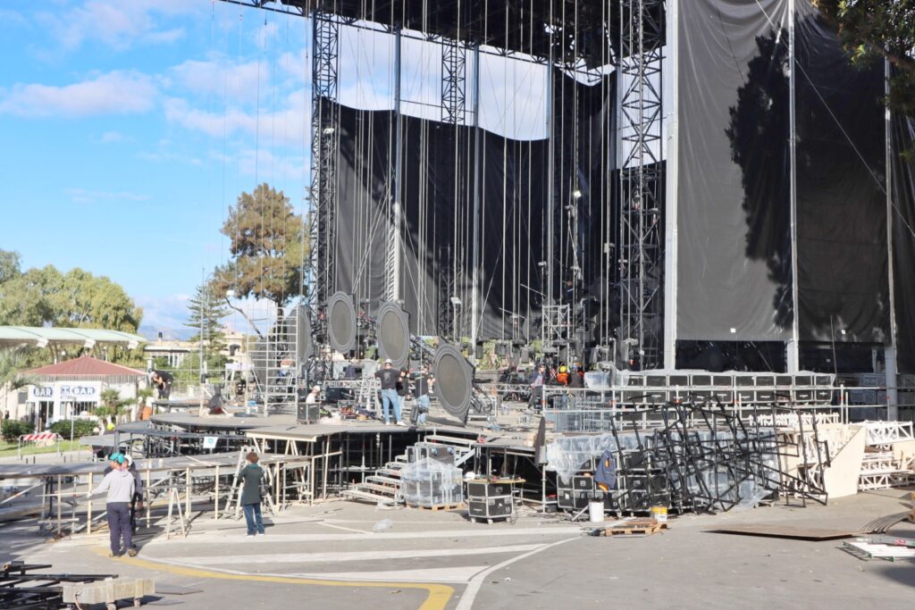 Montaggio Palco Capodanno Rai Reggio Calabria