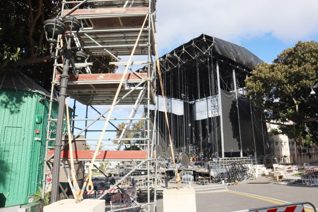 Montaggio Palco Capodanno Rai Reggio Calabria
