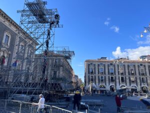 Palco Capodanno Mediaset Catania