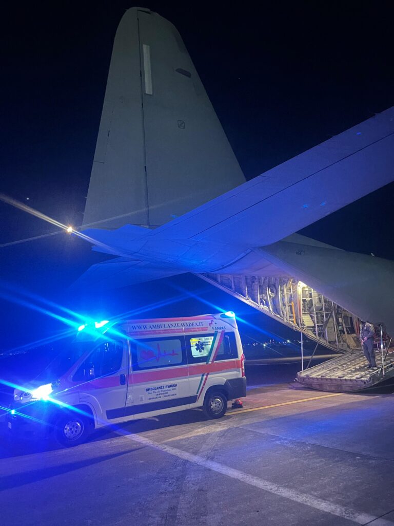 bimba trasportata d'urgenza