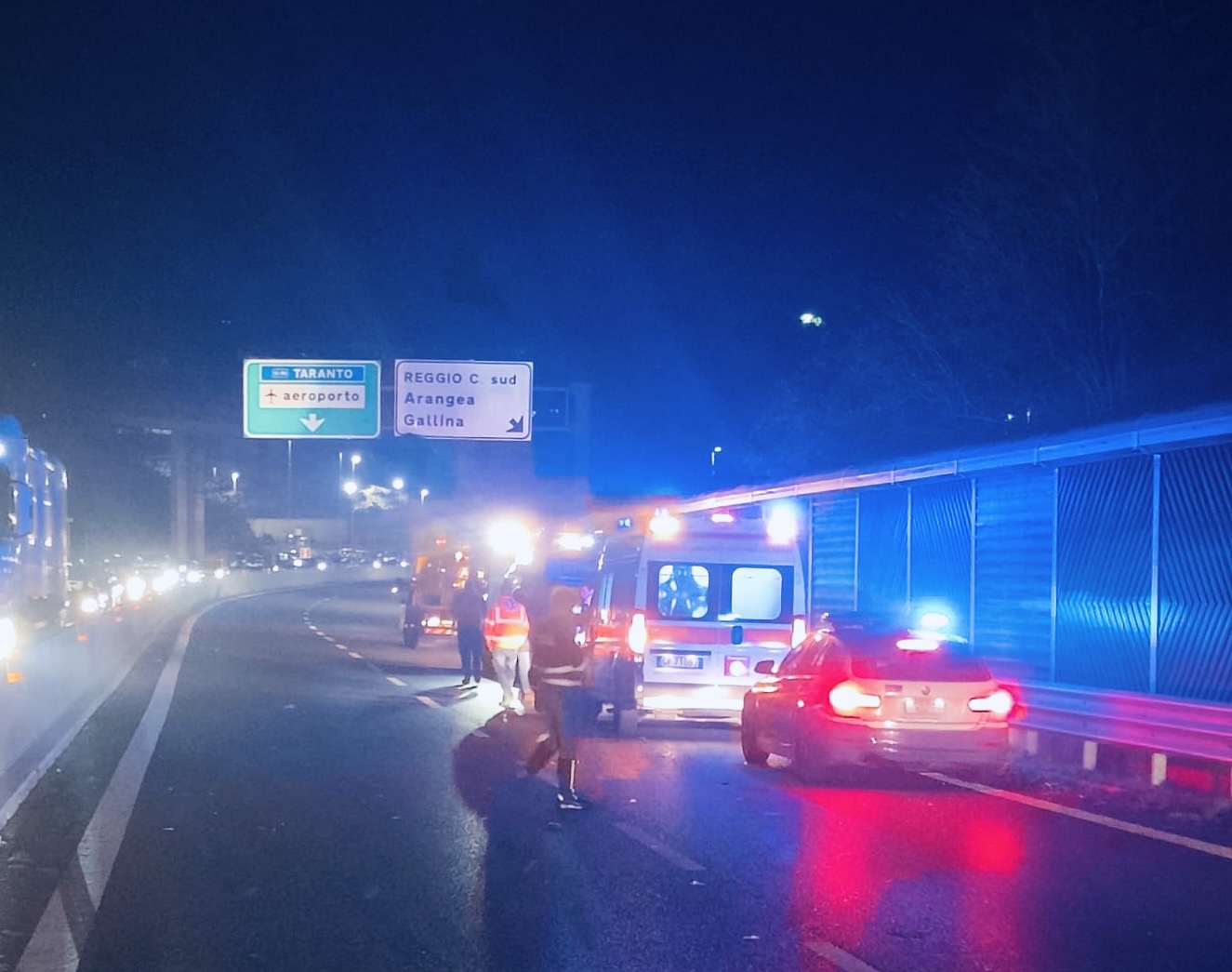 Incidente polizia ambulanza Arangea sera