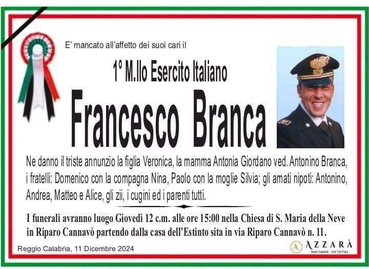 funerali francesco branca