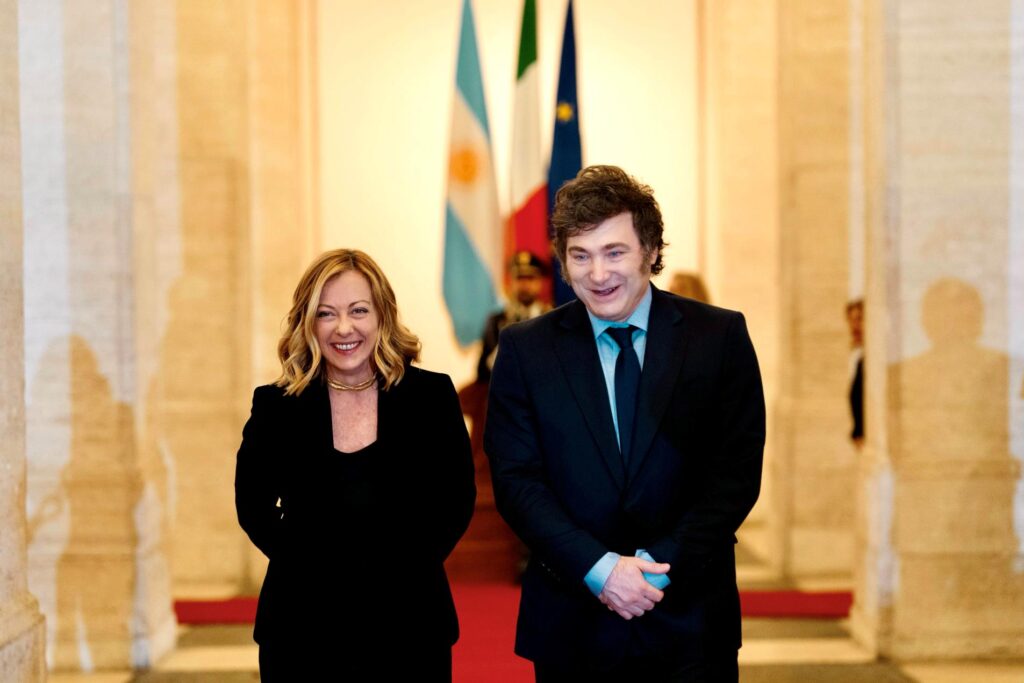 javier milei giorgia meloni