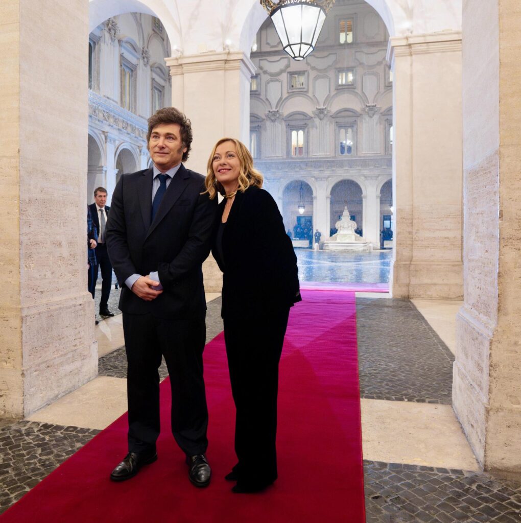javier milei giorgia meloni
