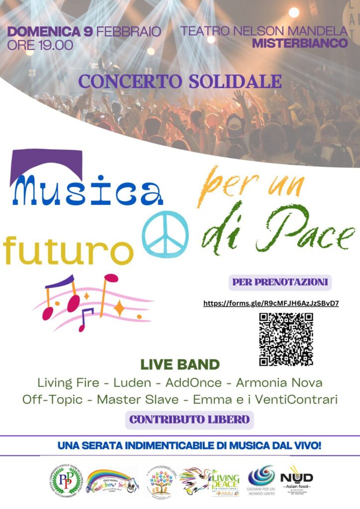 Locandina concerto Musica per un futuro di pace