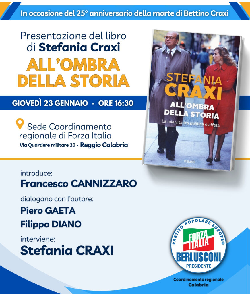 Locandina evento Libro Craxi