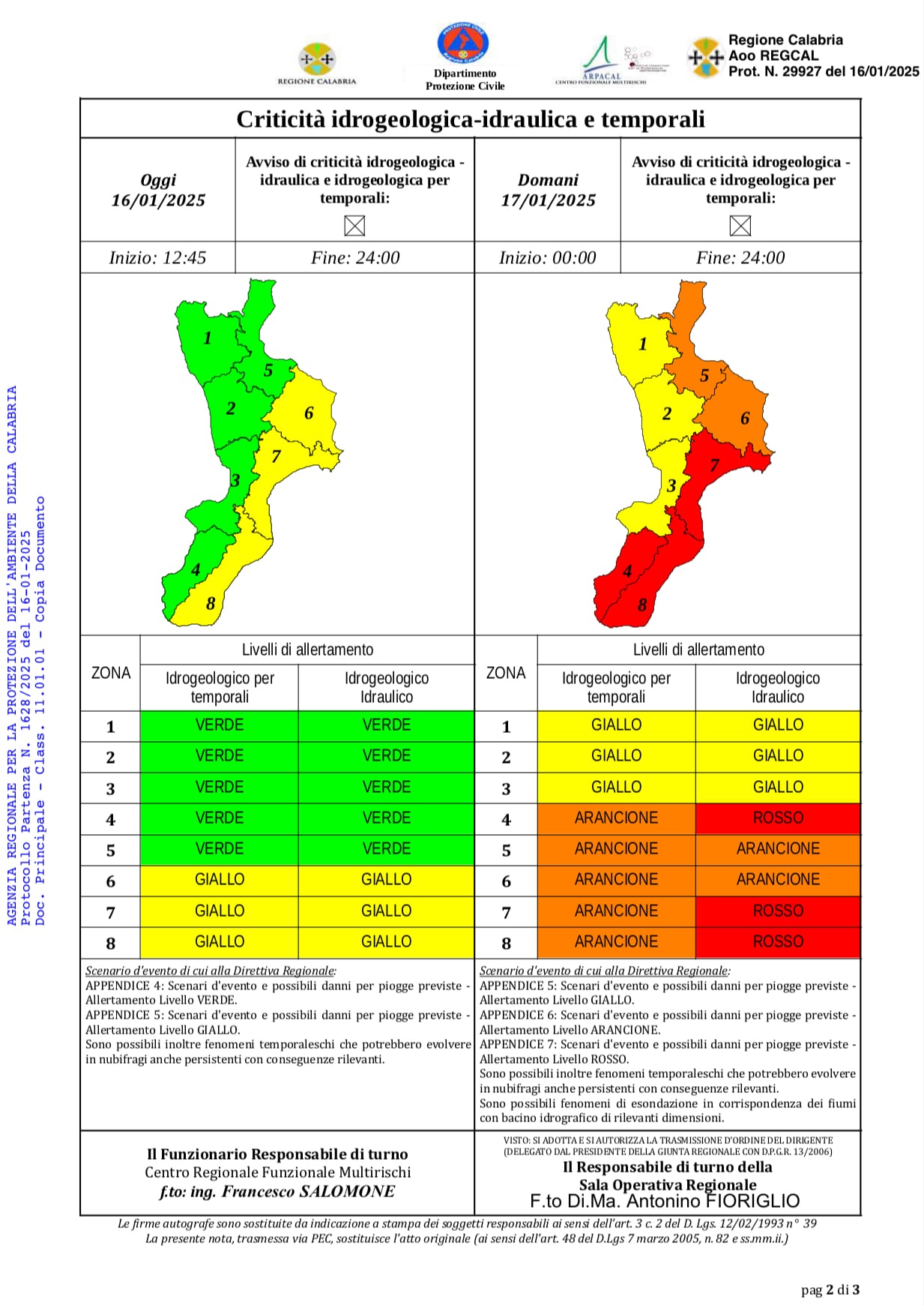 allerta meteo calabria