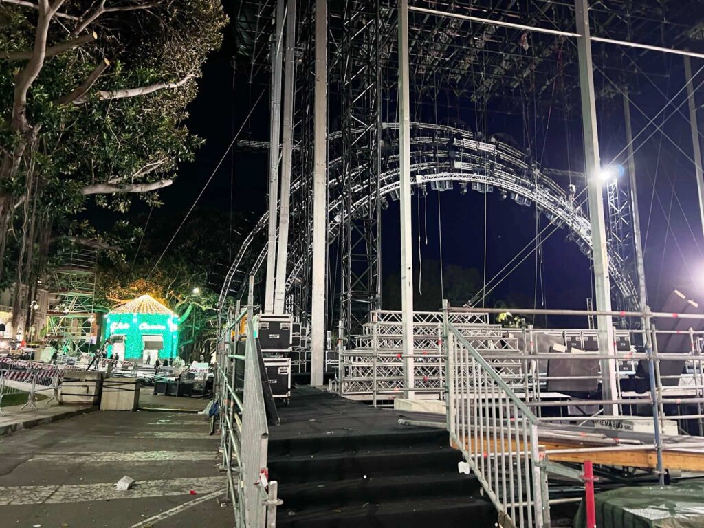 capodanno rai reggio calabria smontaggio palco