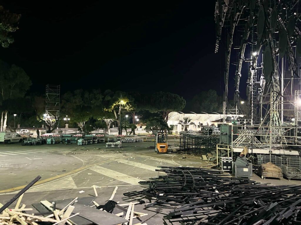 capodanno rai reggio calabria smontaggio palco