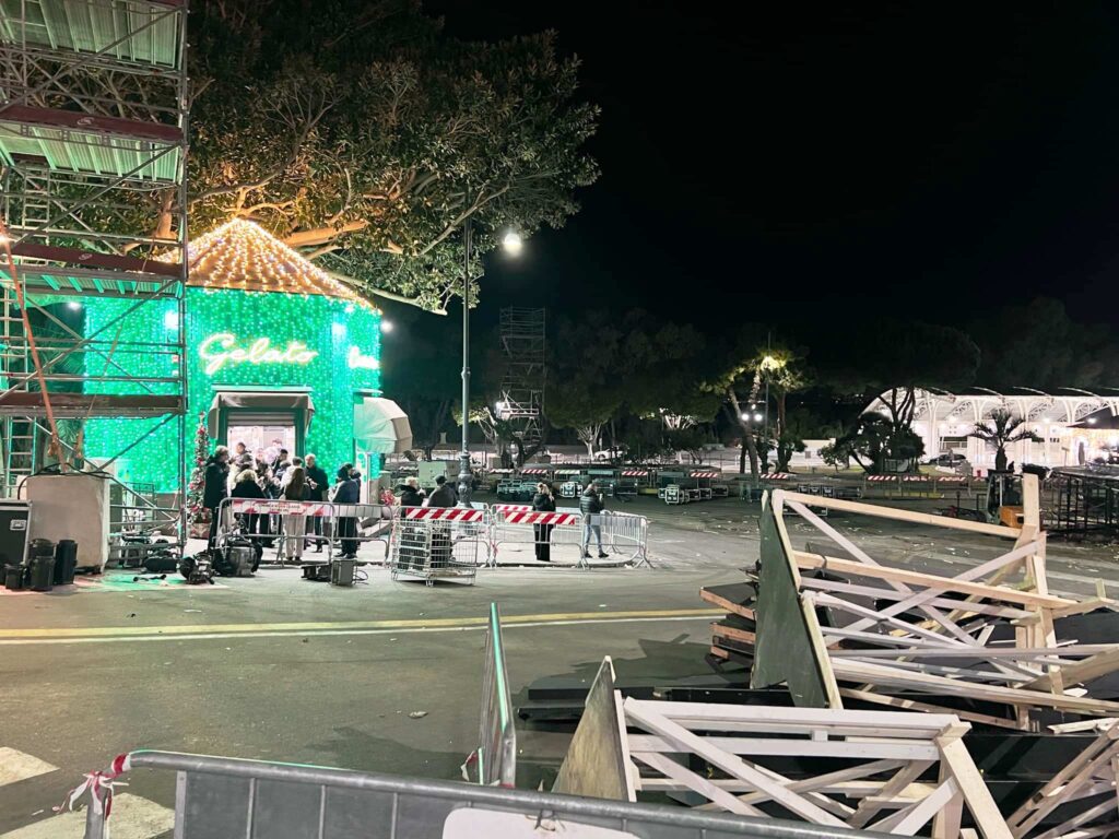 capodanno rai reggio calabria smontaggio palco