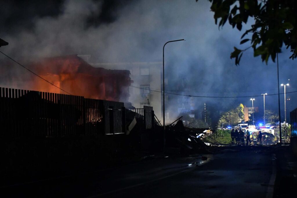 Esplosione gas a Catania