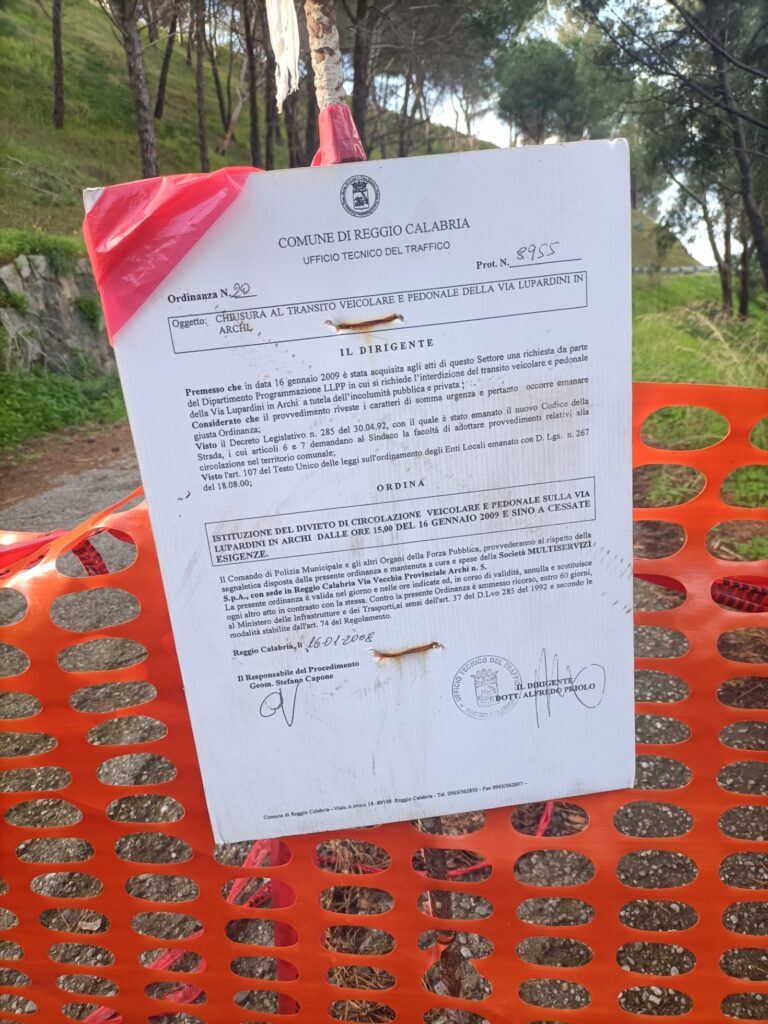 fortino pentimele vandalizzato