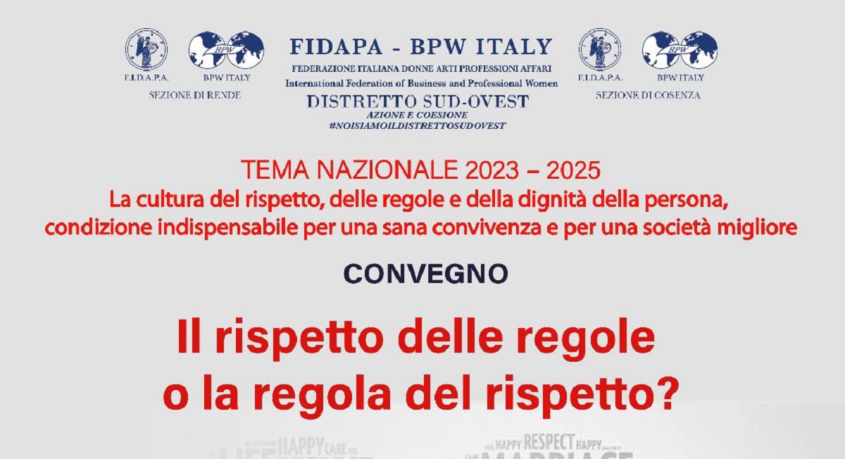 A Rende convegno “Il rispetto delle regole o la regola del rispetto?”