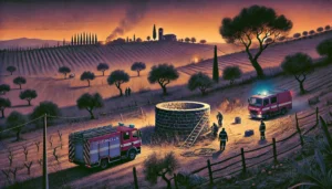 uomo cade in un pozzo intervengono i vigili del fuoco