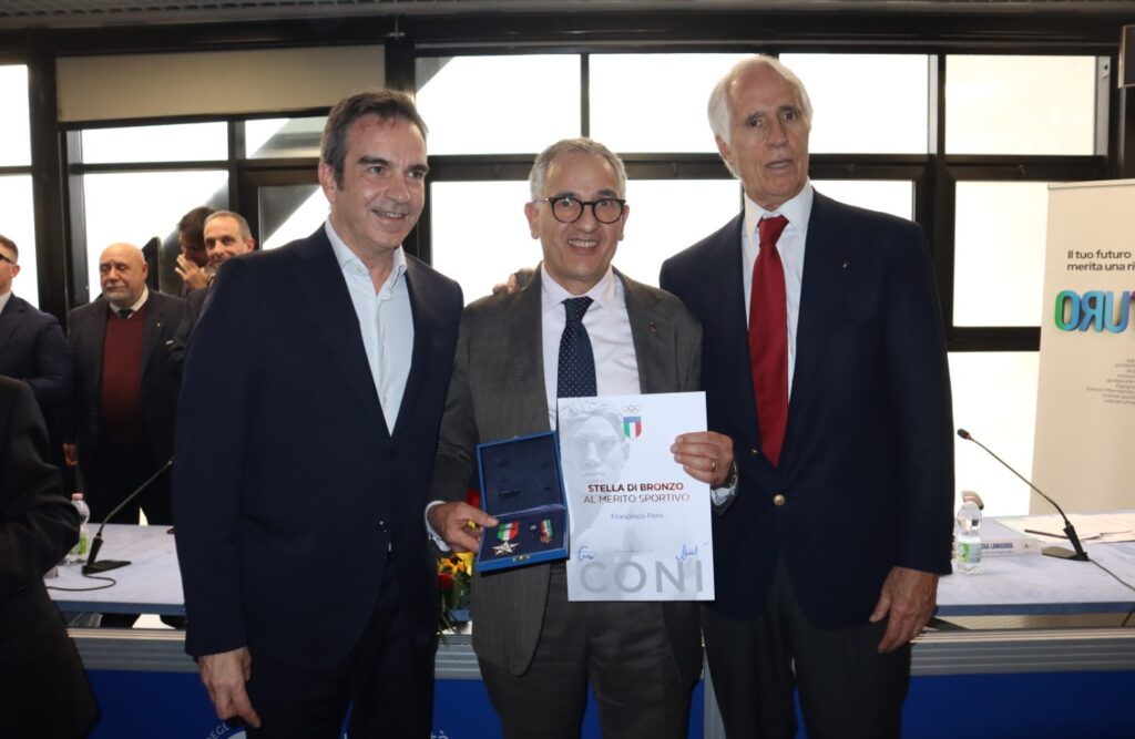 Cerimonia consegna benemerenze sportive ConiCerimonia consegna benemerenze sportive Coni Occhiuto e Malagò
