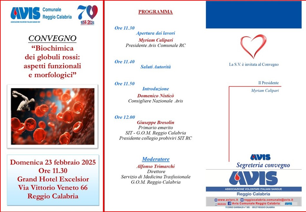 Convegno Avis comunale Odev Reggio 23 febbraio 2025
