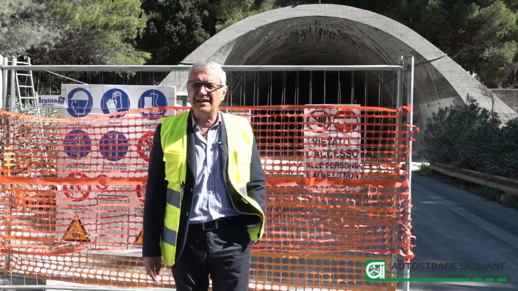 Direttore generale Consorzio Autostrade Franco Fazio - lavori galleria Calavà