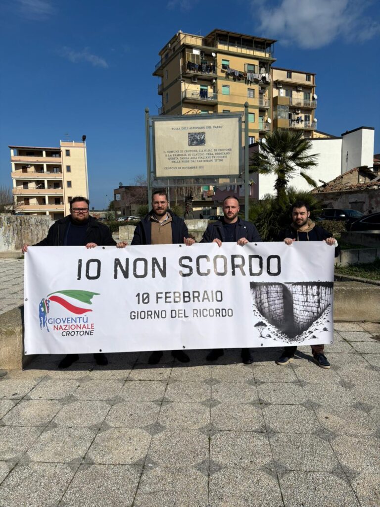 Gioventù Nazionale Crotone commermorazione vittime Foibe