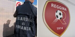 Guardia di Finanza e logo Reggina