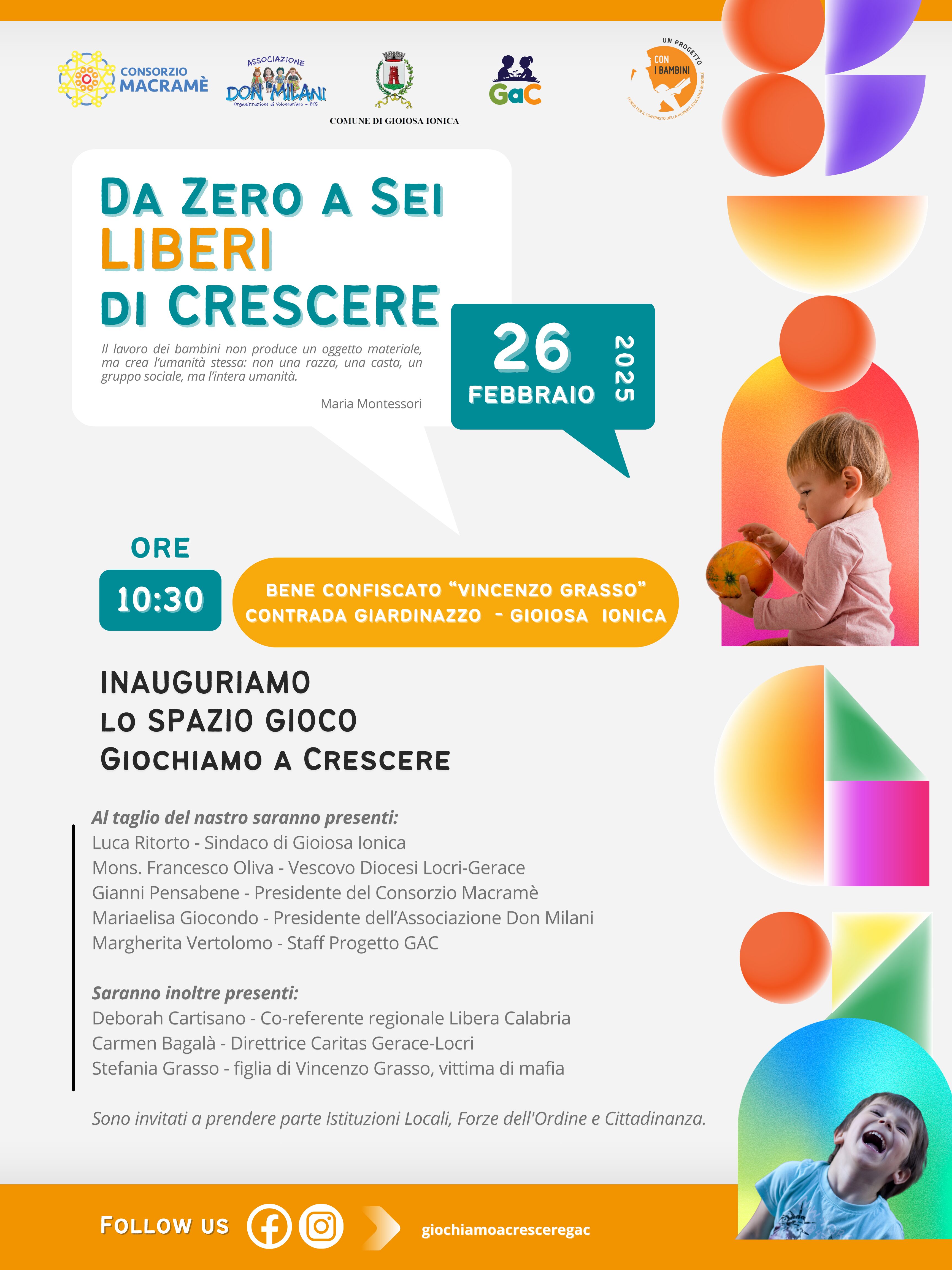 Inaugurazione Spazio Gioco Gioiosa Ionica