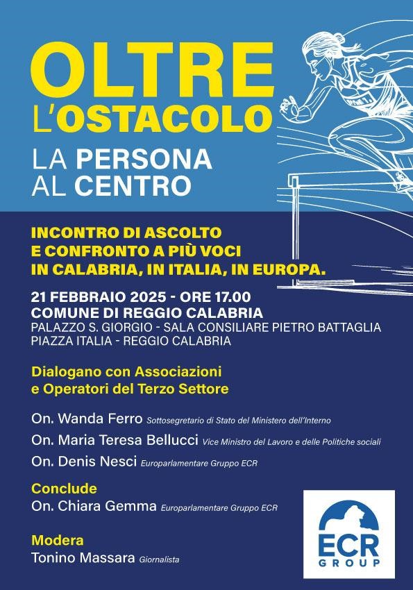 Locandina Oltre l'ostacolo la persona al centro