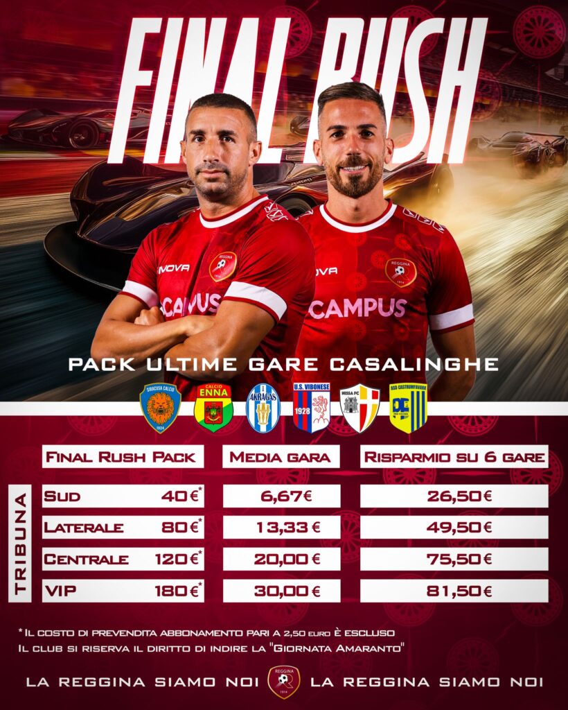 Mini abbonamenti Reggina
