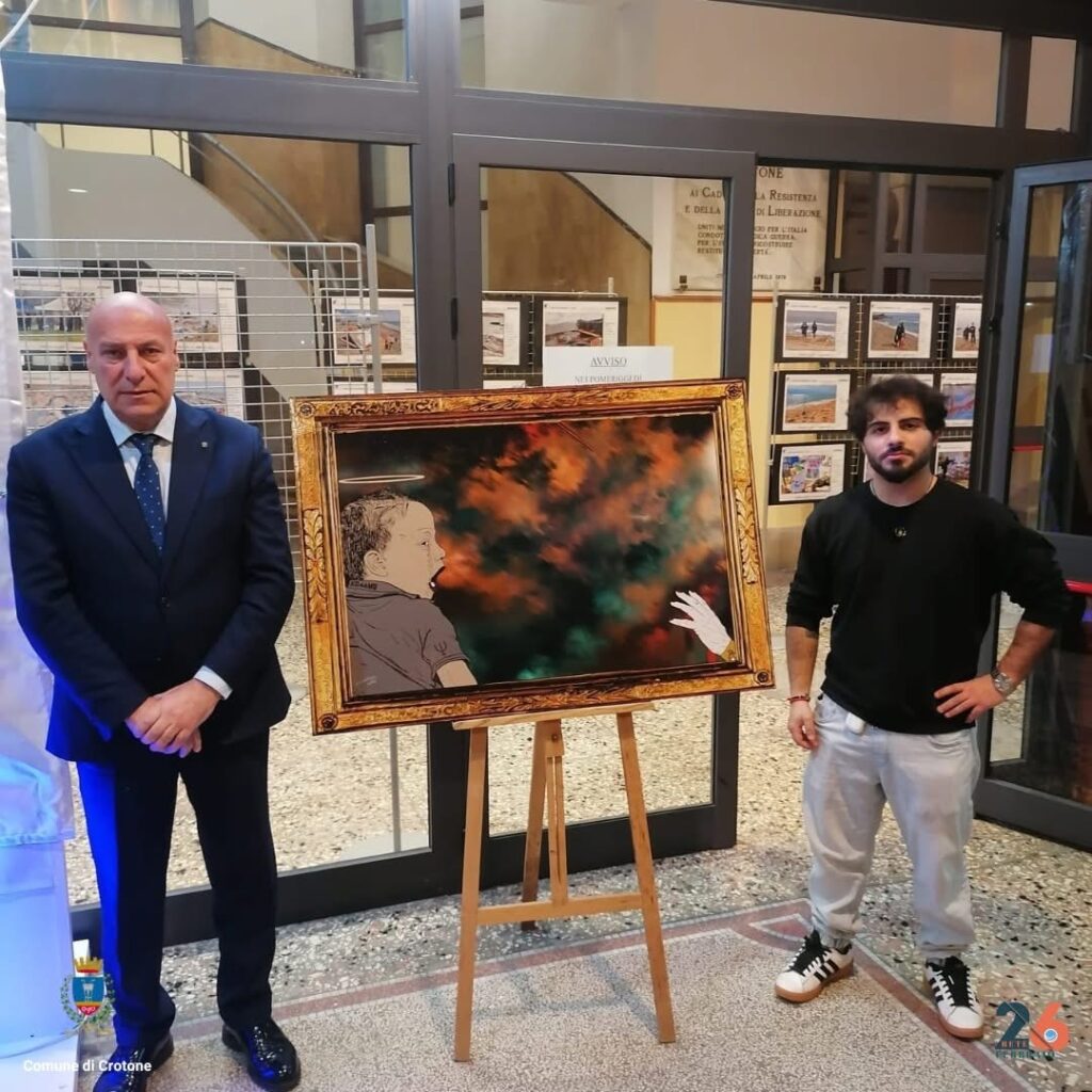 Opera street art di lbs in ricordo delle vittime della strage di cutro