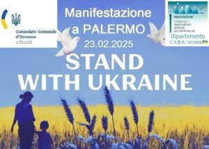 Palermo manifestazione Stand with Ukraine
