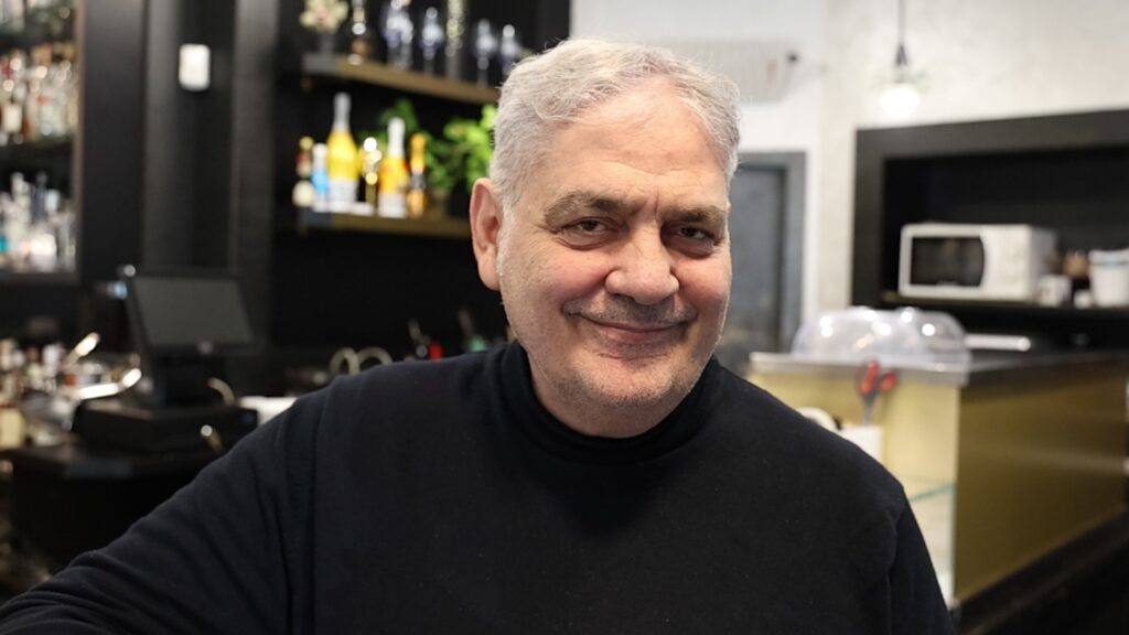 Patron Casaramona Gianfranco Colosi durante intervista con Marcella Ruggeri