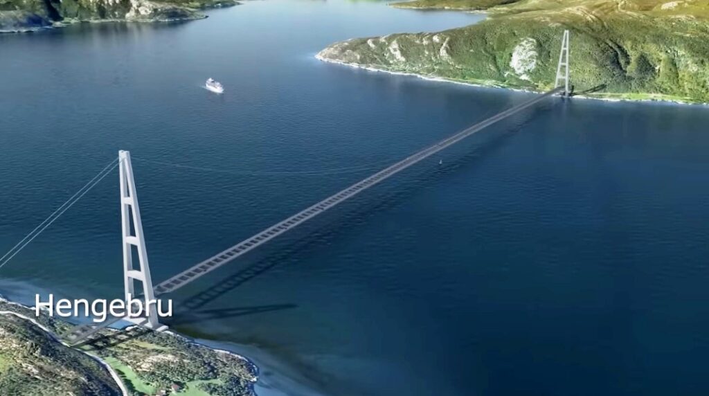 Ponte di Sognefjord in Norvegia