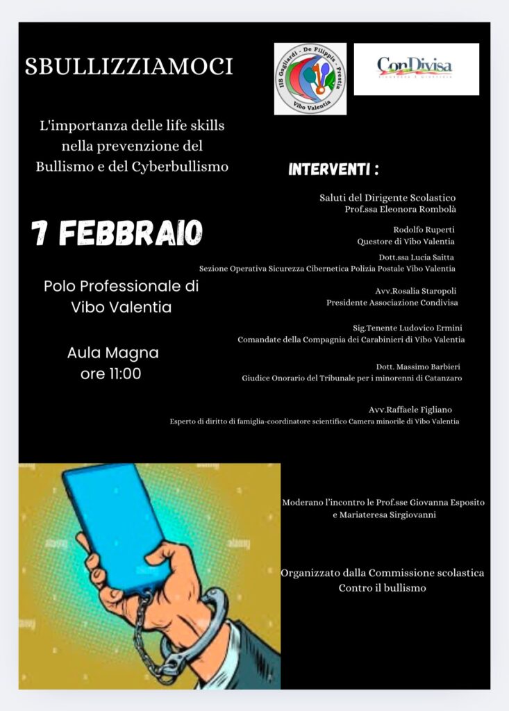 “Sbullizziamoci - L’importanza delle Life Skill nella prevenzione al fenomeno del Bullismo e Cyberbullismo”