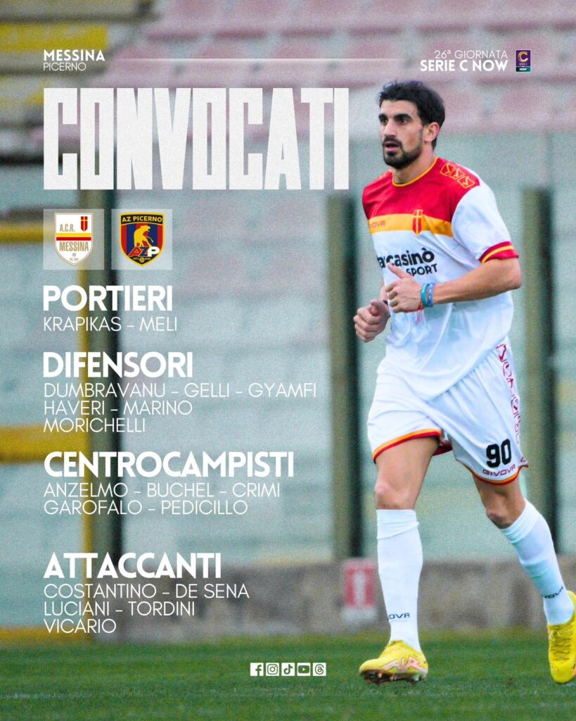 convocati messina picerno
