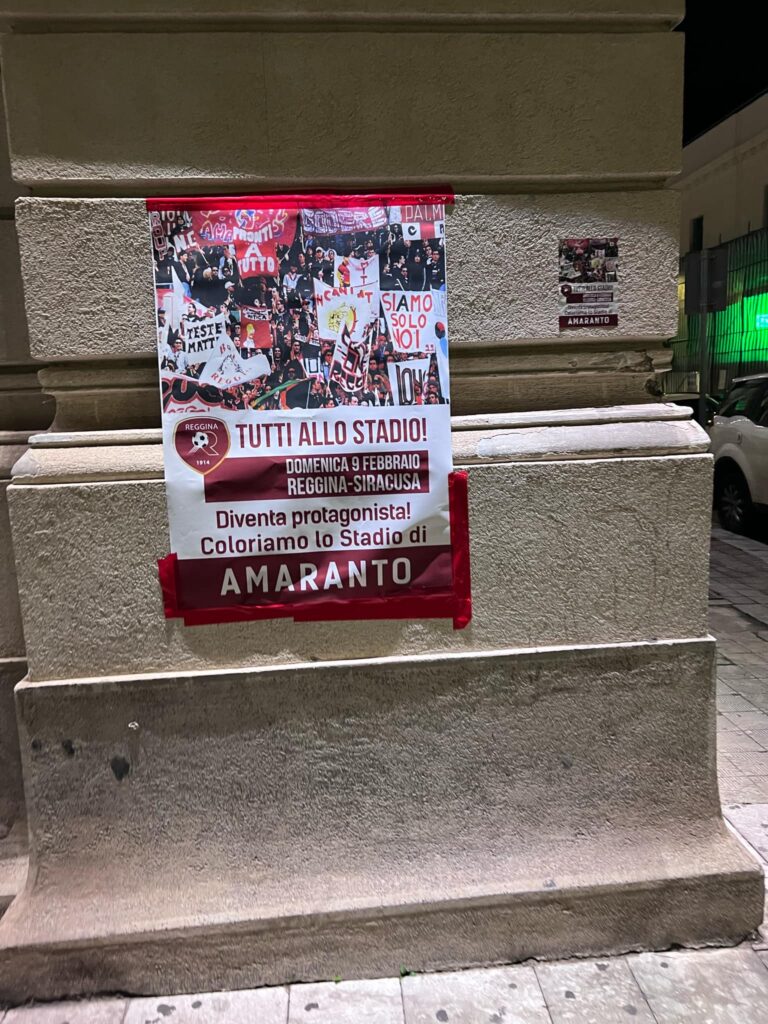 manifesti abusivi reggina siracusa
