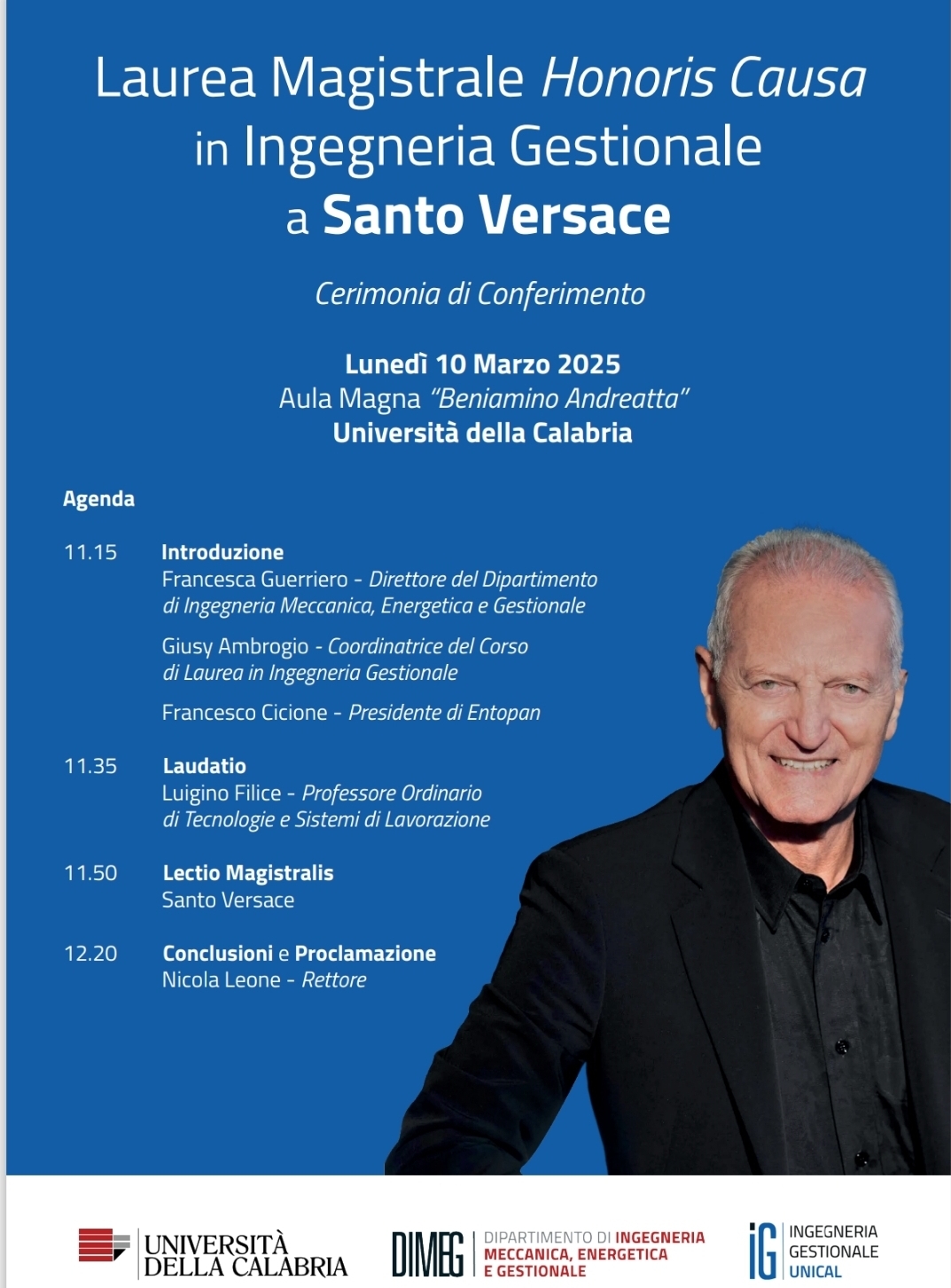 Laurea honoris causa Santo Versace