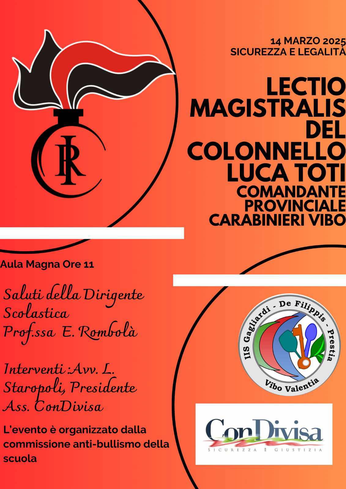 Lectio magistralis del colonnello Luca Toti