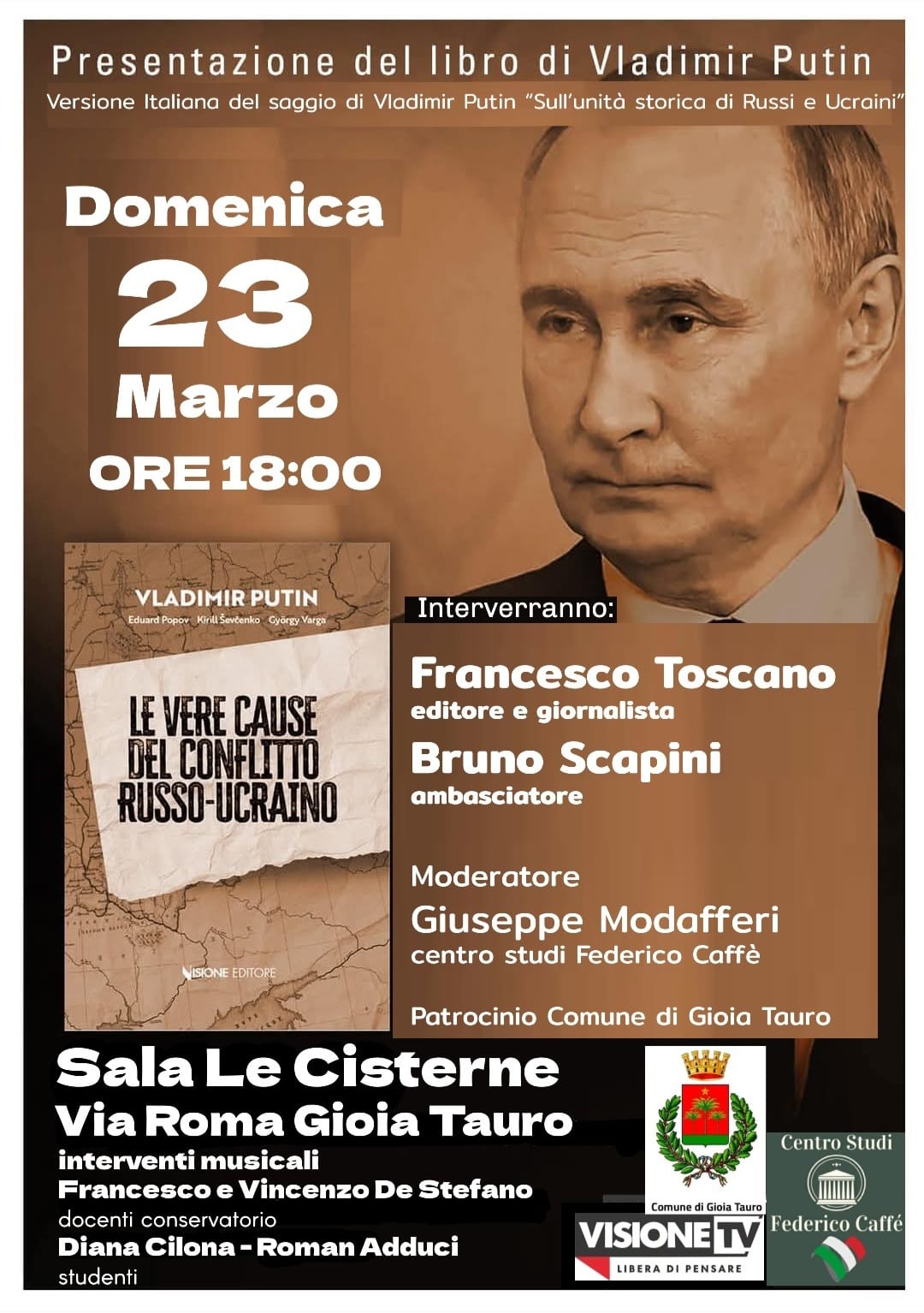 Locandina Presentazione libro di Putin