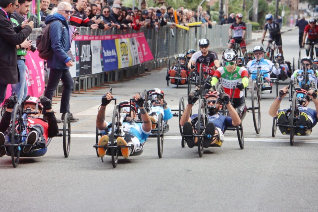 Partenza giro handbike