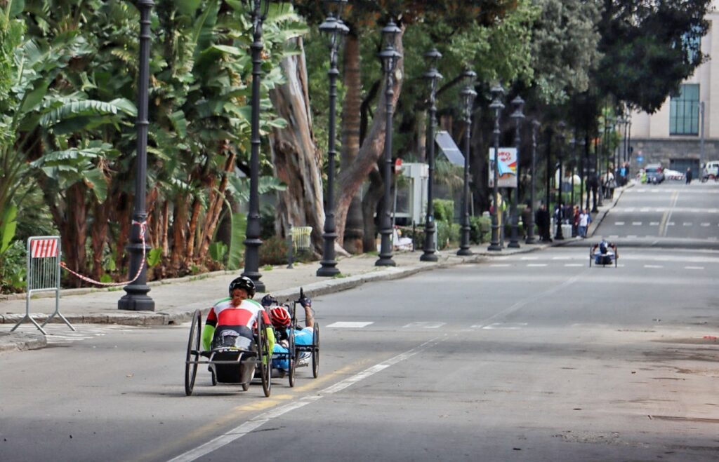 Partenza giro handbike
