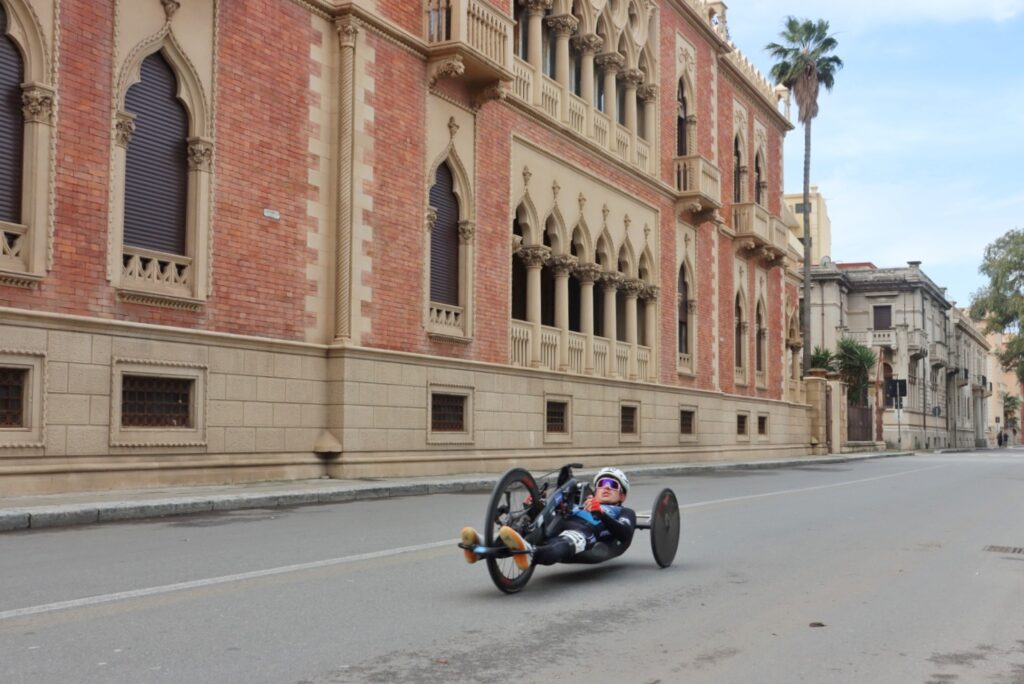 Partenza giro handbike