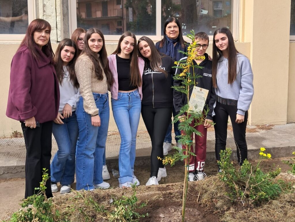Scuole Palmi piantano mimosa
