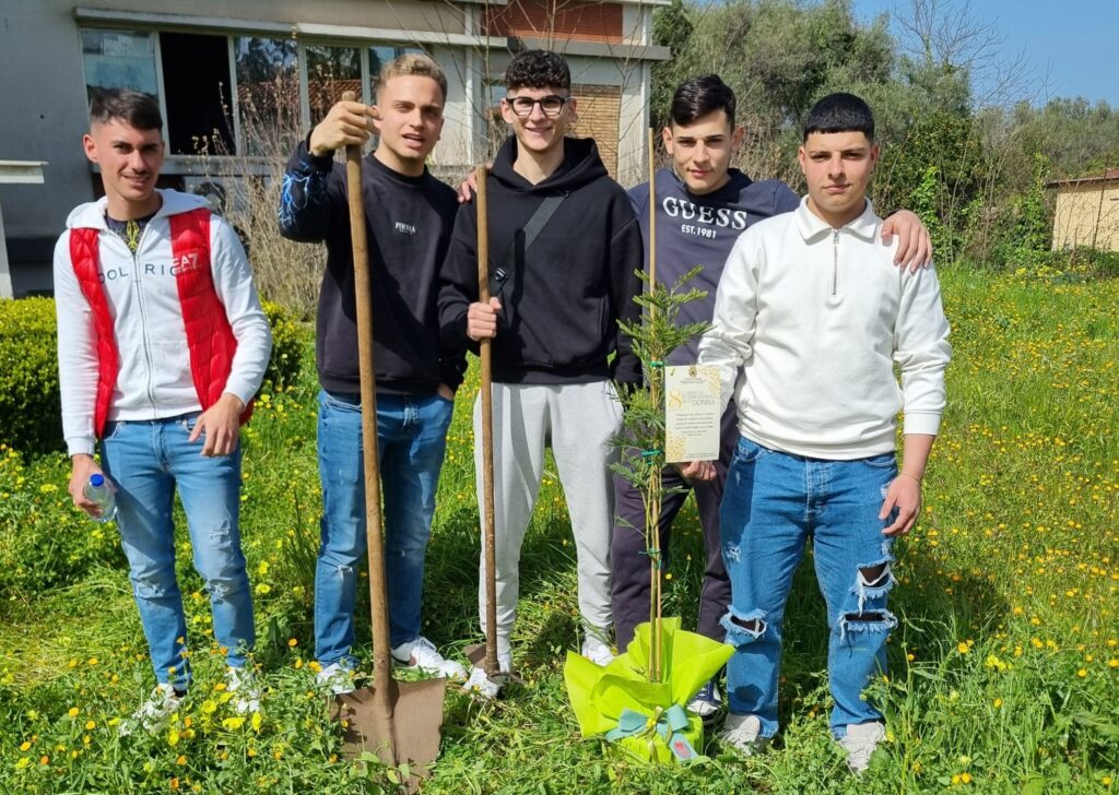 Scuole Palmi piantano mimosa