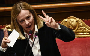 Giorgia Meloni in Senato