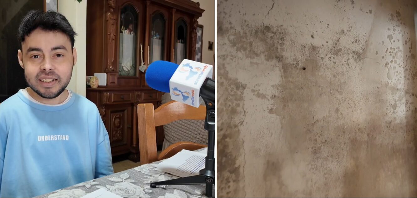 alessandro giordano giovane che vive in casa inagibile