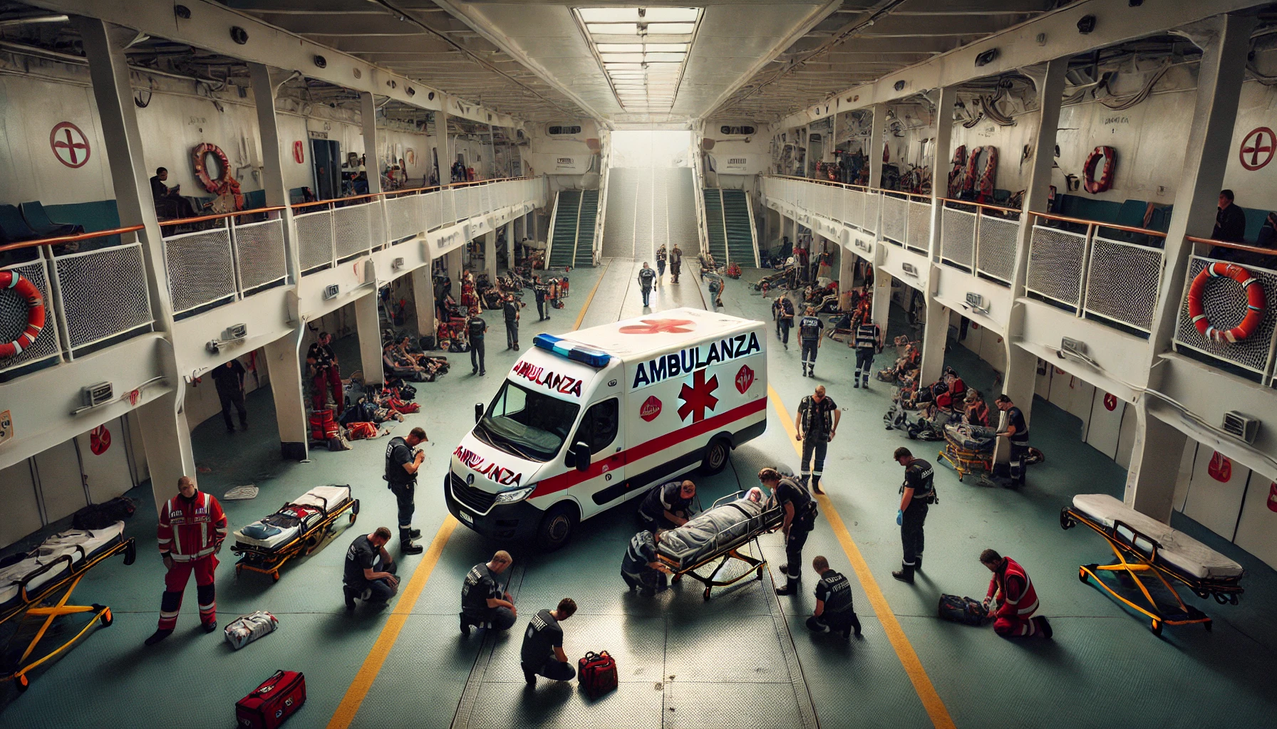ambulanza sulla nave