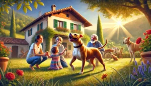 cane adottato giardino