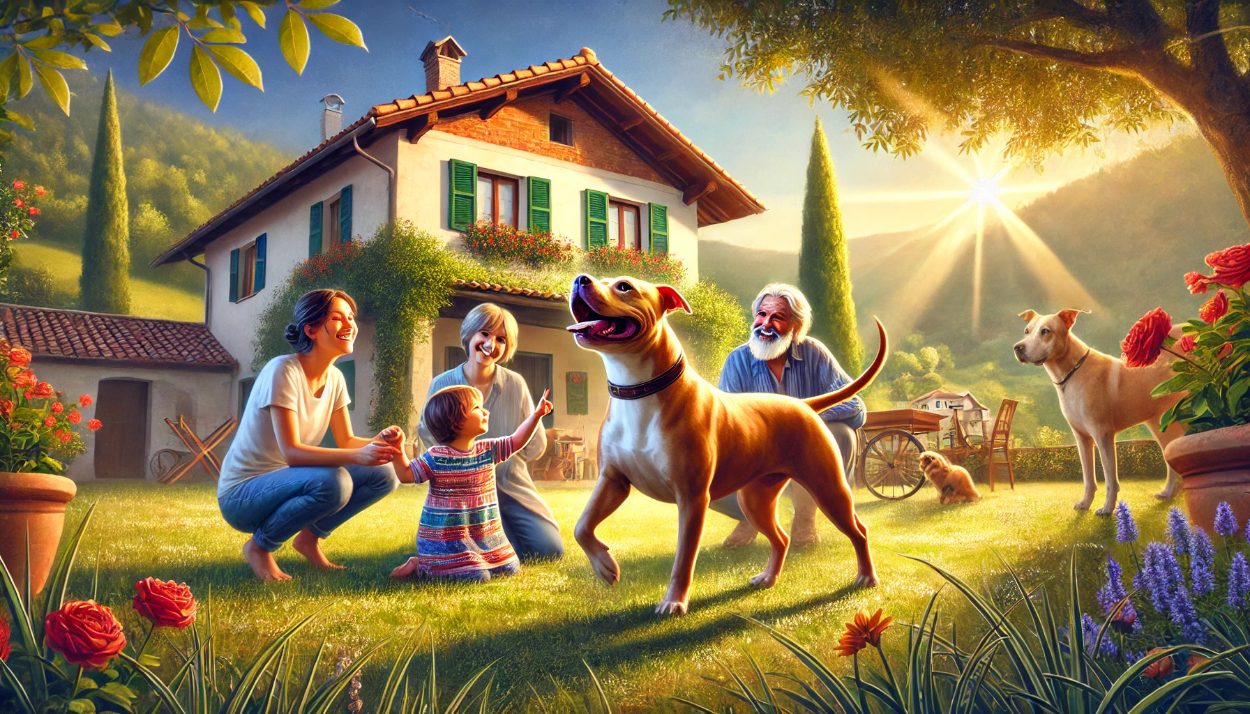 cane adottato giardino