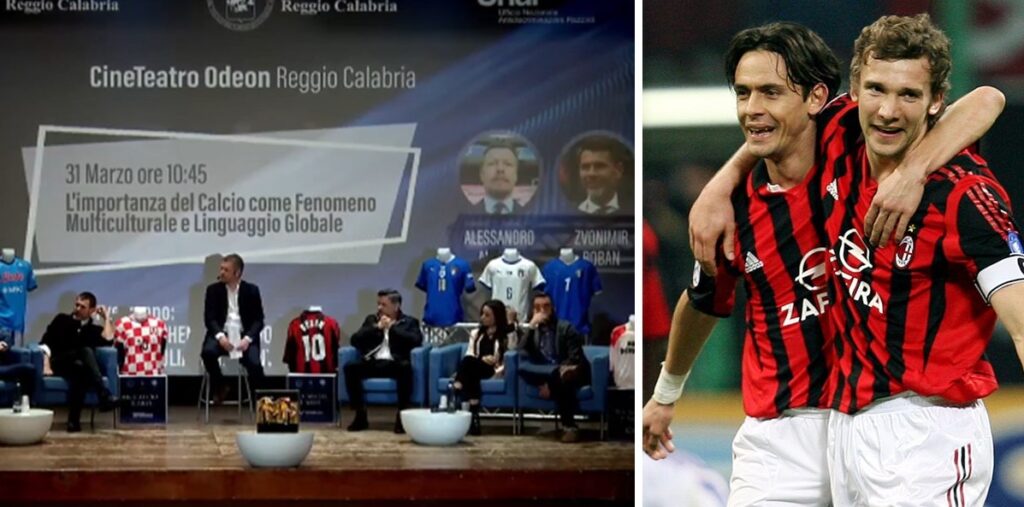 evento reggio calabria e inzaghi con Shevchenko