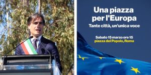 falcomatà manifestazione una piazza per l'europa