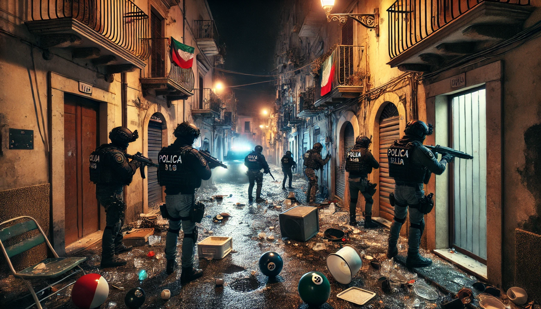 lancia oggetti dalla finestra interviene la polizia